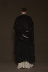 Mutedance 24 Autumn and Winter Collarless Buttoned Belt Long Coat MD-MD24FW20-DARK MD24FW19 MD24FW20